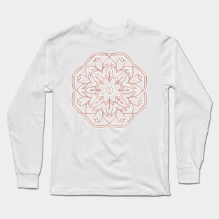 Rose gold mandala Long Sleeve T-Shirt